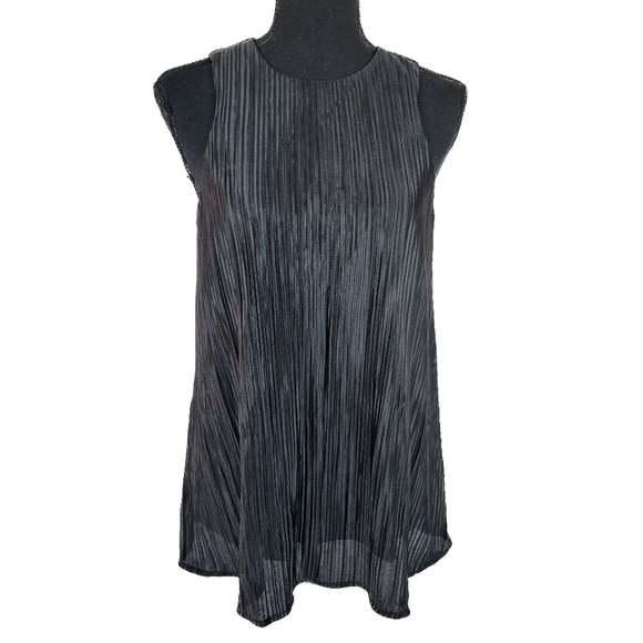 A NEW DAY High Neck Sleevless Pleated Blouse Size XS - Picture 1 of 7